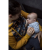 Kojicí mikinové šaty Jsem máma, okrové kojení miminka