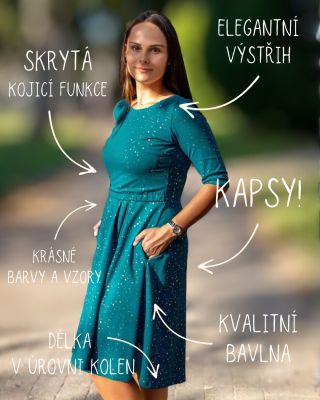 ✨ Naše ✨ HVĚZDNÉ ✨ kojicí ✨ šaty. ✨ Saphiry nádherně sedí. Vypadají žensky. Můžete si je vzít i do společnosti. A mají i...