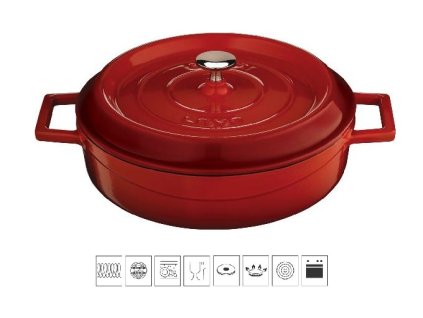 1014 litinovy kastrol cerveny 28cm0