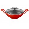 LAVA METAL Litinový wok 16 cm - červený