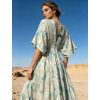 maxi robe a imprime col v manches chauves souris vert d eau 6a510afce9a2a