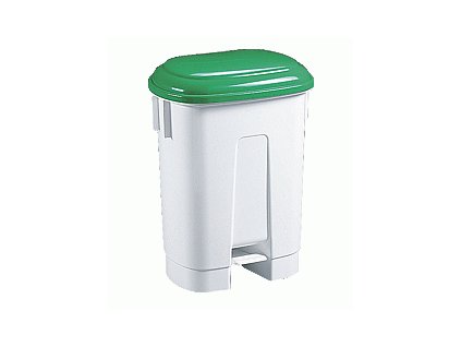 Plastový odpadkový koš Sirius 60 l.- zelené víko