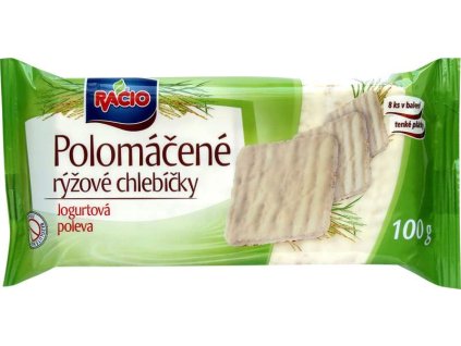 7 - Racio Polomáčené Chlebíčky rýžové jogurtová poleva 100g