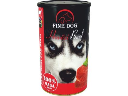 49 - Fine Dog Konzerva hovězí 100% masa pro psy 1200g