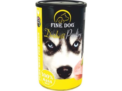 49 - Fine Dog Konzerva drůbeží 100% masa pro psy 1200g