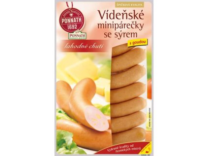 B1 - Ponnath Minipárečky vídeňské se sýrem 200g