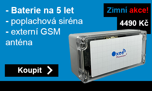 Oxee Perseverance2 - - Baterie na 5 let - poplachová siréna - externí GSM anténa