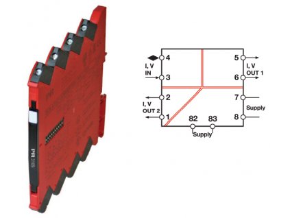 PR3109 Oddělovač s převodem a rozdvojením signálu