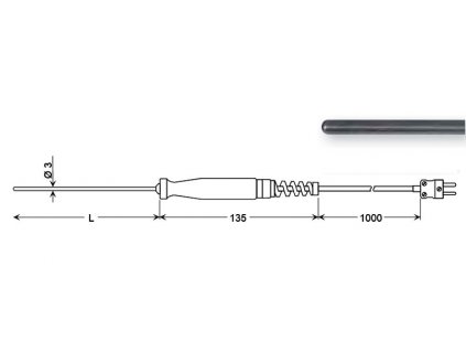Greisinger GTF 1200/300 Ponorná sonda s termočlánkem K