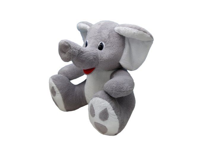 Elefant Bimbo 60 cm, gri, jucărie de pluș