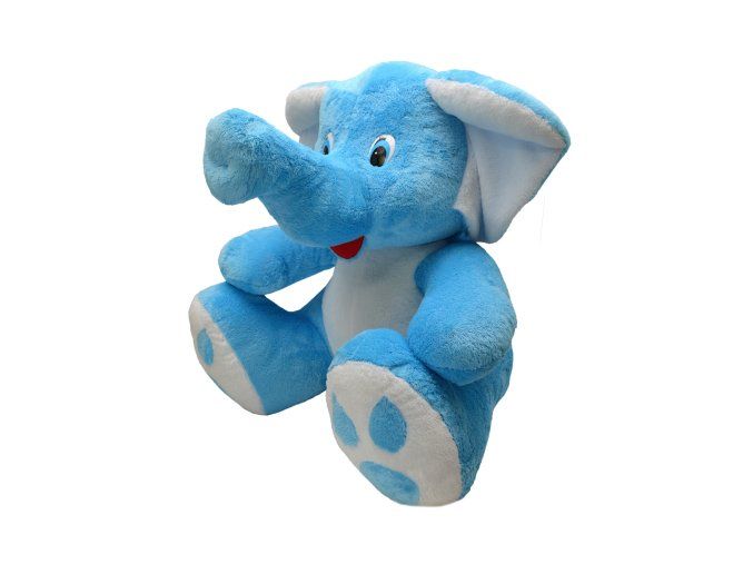 Elefant Bimbo 60 cm, albastru deschis, jucărie de pluș