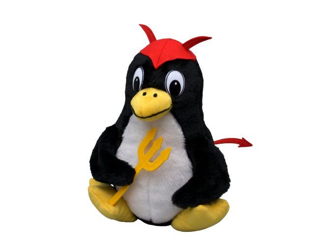 Sven Pinguinul 30 cm, diavol, jucărie de pluș