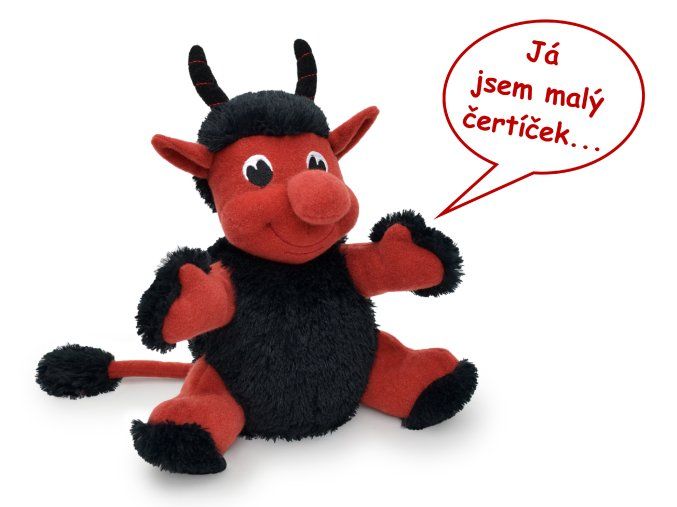 Diavolul Hubert 23 cm, jucărie de pluș vorbitoare