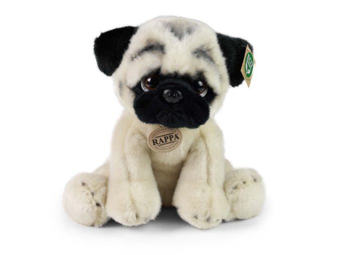Câine mops de pluș 30 cm