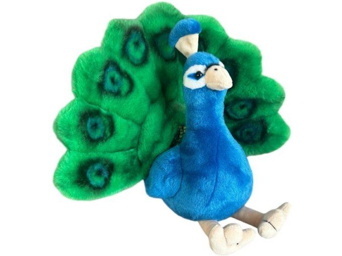 Păun de pluș 30 cm - jucării de pluș