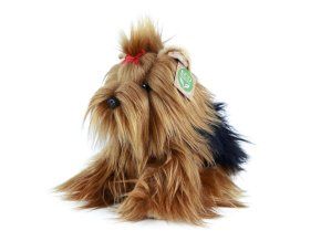 Câine Yorkshire Terrier de pluș șezând 23 cm