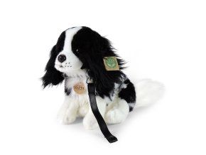 Câine de pluș King Charles Spaniel cu lesă 27 cm