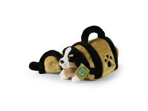 Câine de pluș Bernese Mountain Dog în cușcă 15 cm