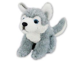 Câine de pluș - husky 20 cm