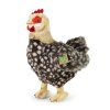 Găină pătată de pluș, în picioare, 33 cm, cu ou,