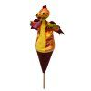 Dragon curcubeu 36 cm, vișiniu, marionetă conică