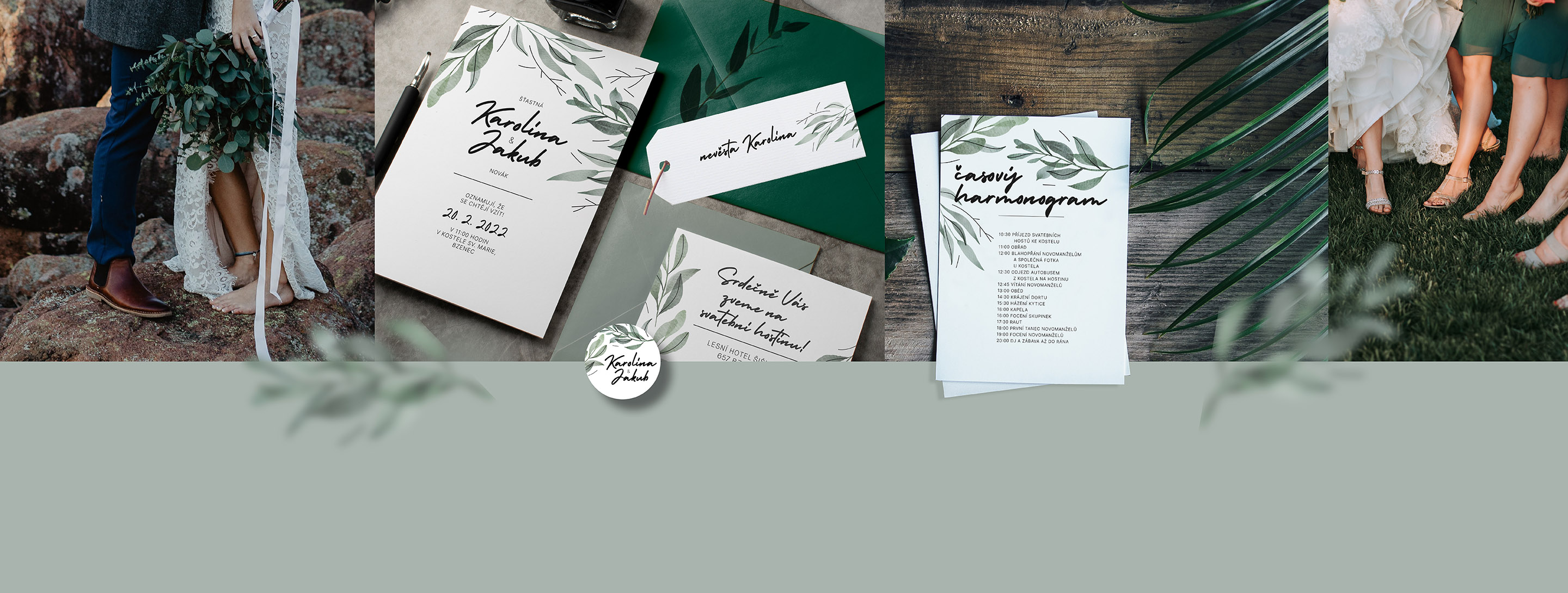 svatební oznámení - komu se nelení, tomu se zelení