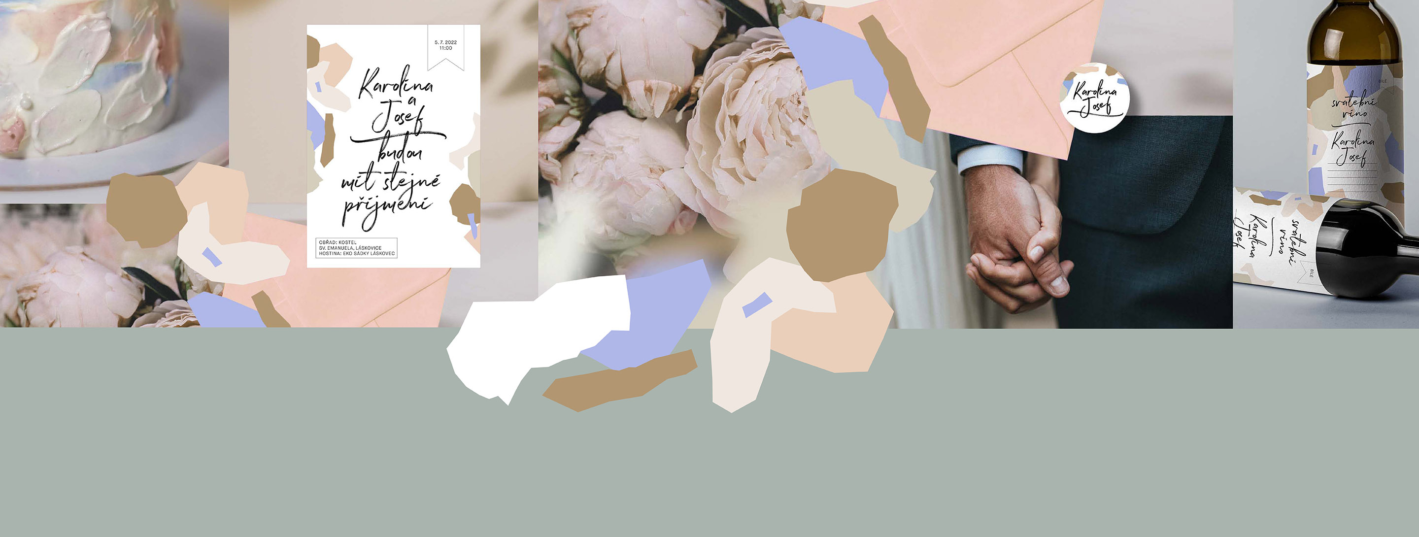 svatební oznámení - abstraktní láska