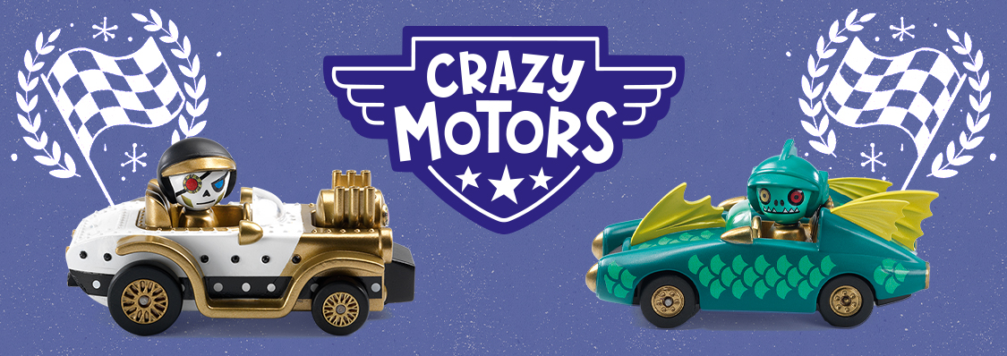 Crazy Motors Djeco: Kovová autíčka plná fantazie pro kluky i holky
