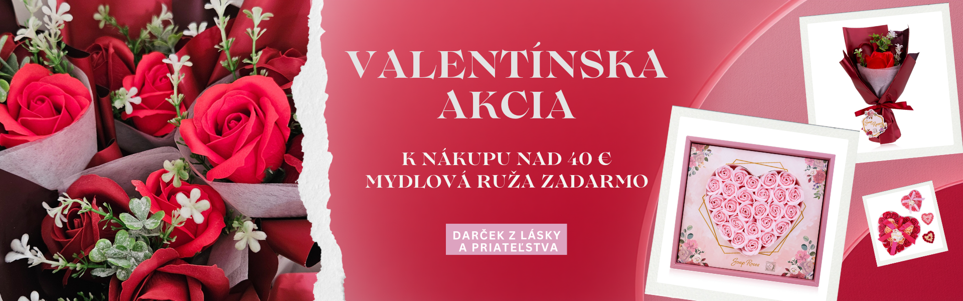 Valentínska akcia - ruža zadarmo