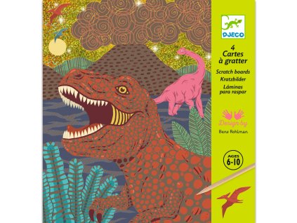 DJ09726 Djeco Vyškrabávací obrázky Dinosauři