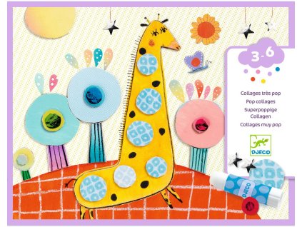 DJ08666 Djeco Výtvarná sada První koláž Funny Animals