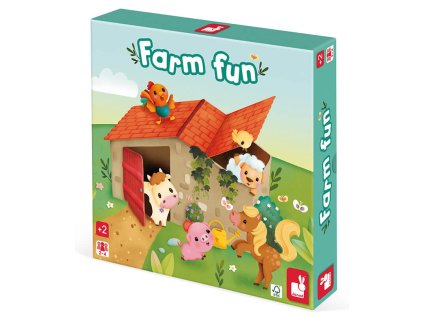 J02641 Janod Dětská společenská hra Zábava na farmě