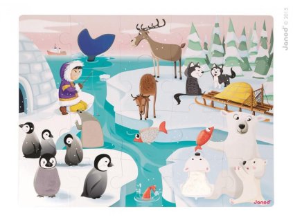 J02773 Janod Hmatové puzzle Život na ledě