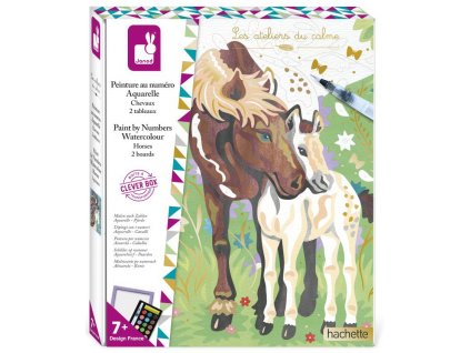 J07953 Janod Kreativní sada Malování podle čísel Koně