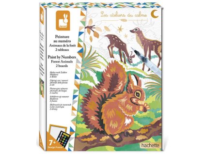J07983 Janod Kreativní sada Malování podle čísel Lesní zvířata