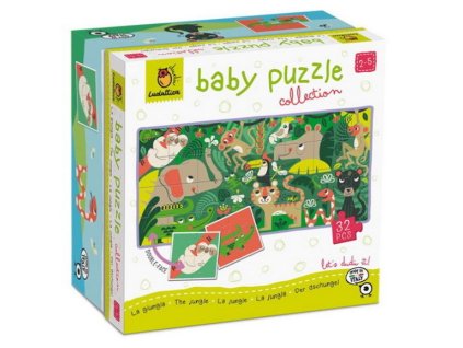 L82278 Ludattica Oboustranné puzzle pro nejmenší - Zvířátka z džungle