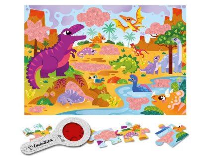 L21863 Ludattica Puzzle XXL tajemství s lupou - Dinosauři