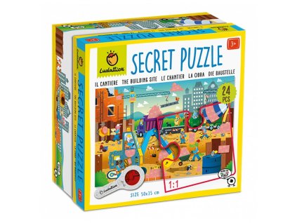 L22594 Ludattica Puzzle XXL tajemství s lupou - Staveniště