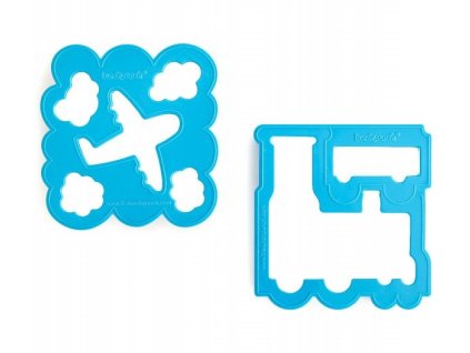 LPet200205 Lunch Punch Vykrajovátka na svačinu Vláček a letadlo