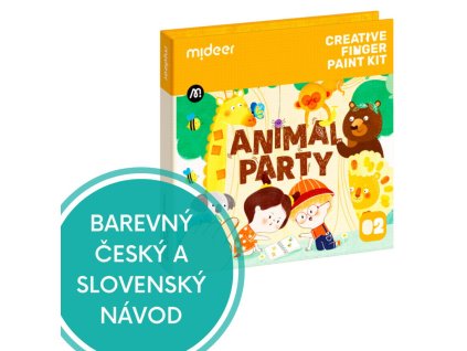 MD2236 MiDeer Sada prstového malování - Párty zvířátek