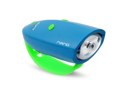 6266BUG Mini Hornit Zábavná houkačka - klakson a světlo na kolo NANO - modrá
