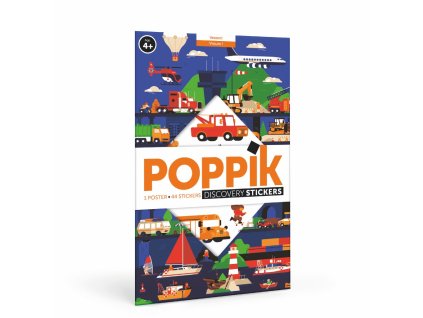 DIS012 Poppik Samolepkový plakát Dopravní prostředky