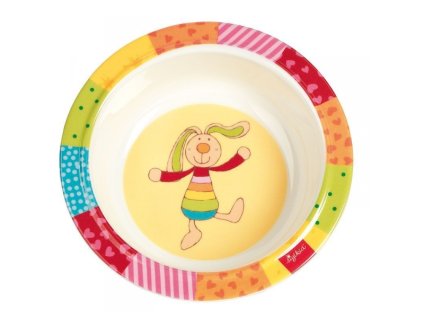 24439 Sigikid Dětská melaminová protiskluzová miska zajíček Rainbow Rabbit