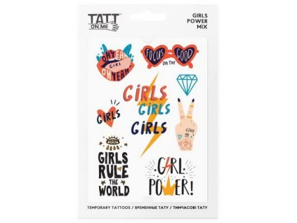 TMGirlsPower TATTonMe Dočasné tetování - Girls Power Mix