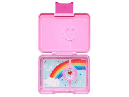 PPSN202309R Yumbox Krabička na svačinu - svačinový box Snack - Power Pink Rainbow