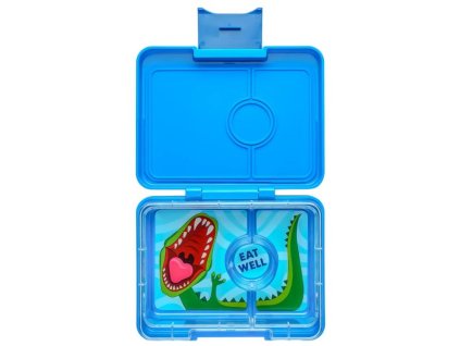SBSN202309D Yumbox Krabička na svačinu - svačinový box Snack - Surf Blue Dino