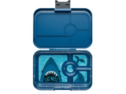YO126 Yumbox Krabička na svačinu - svačinový box XL Tapas 4 - Monte Carlo Blue Shark
