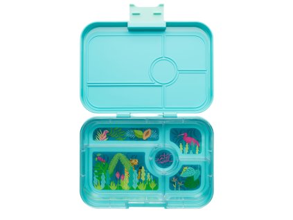 ABIII202310JP Yumbox Krabička na svačinu - svačinový box XL Tapas 5 - Antibes Blue Jungle pastels