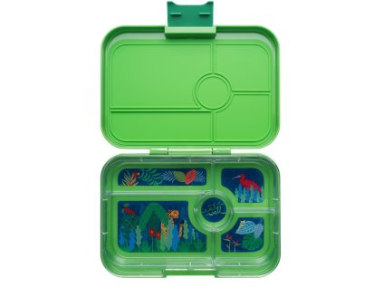 YO129 Yumbox Krabička na svačinu - svačinový box XL Tapas 5 - Jurassic Green Jungle