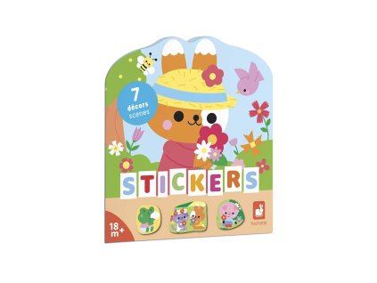 J09198 Janod Stickers Samolepkový sešit Venkov
